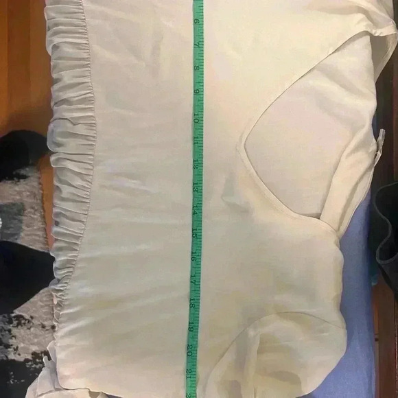 Cupio Tan V-Neck Bell Sleeve Blouse - Picture 5 of 8